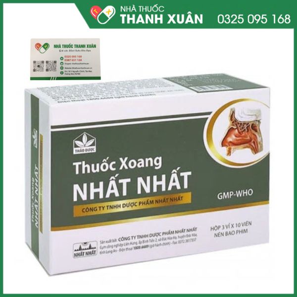 Thuốc Xoang Nhất Nhất - Điều trị các chứng nghẹt mũi, viêm mũi dị ứng, viêm xoang cấp và mạn tính